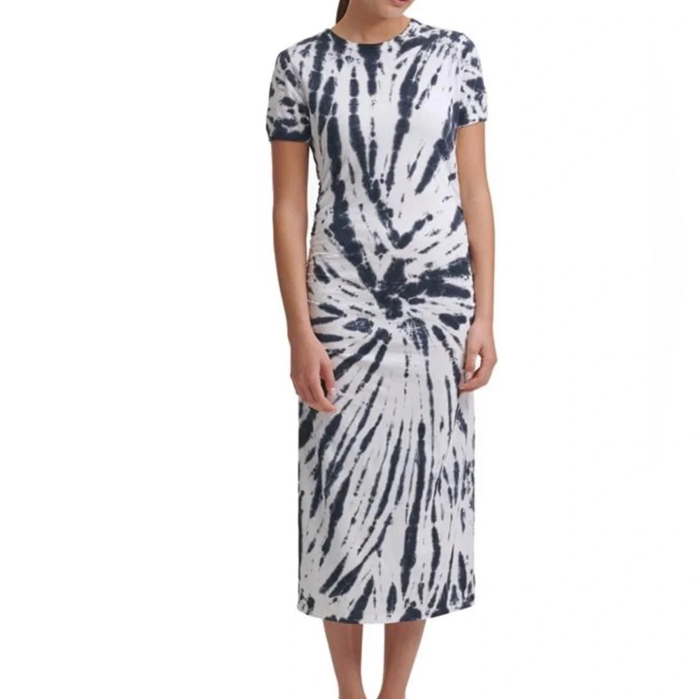 (244)NWT DKNY Sport - Ruched Dress - Small - Picture 1 of 4